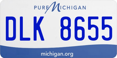 MI license plate DLK8655