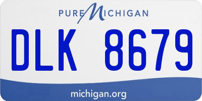 MI license plate DLK8679