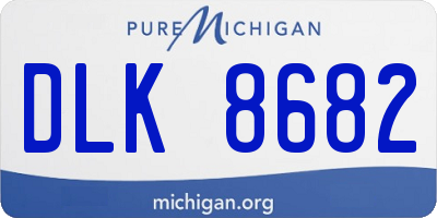 MI license plate DLK8682