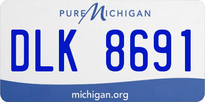 MI license plate DLK8691