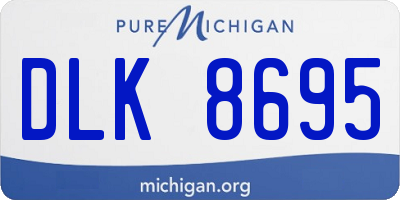 MI license plate DLK8695