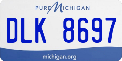 MI license plate DLK8697