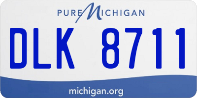 MI license plate DLK8711