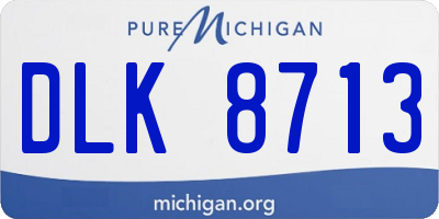MI license plate DLK8713