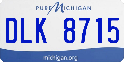 MI license plate DLK8715