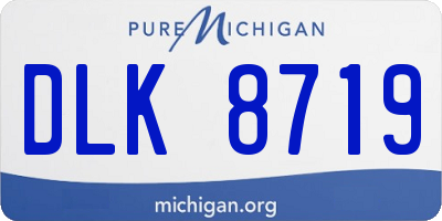 MI license plate DLK8719