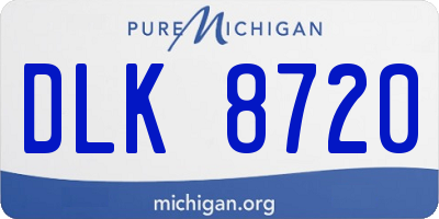 MI license plate DLK8720