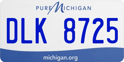 MI license plate DLK8725