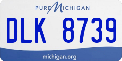 MI license plate DLK8739