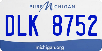 MI license plate DLK8752