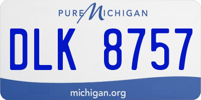 MI license plate DLK8757