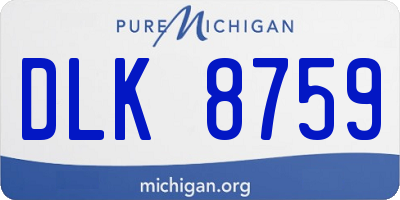 MI license plate DLK8759