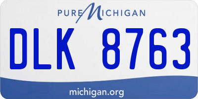 MI license plate DLK8763