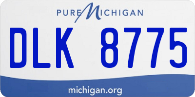 MI license plate DLK8775