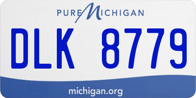 MI license plate DLK8779