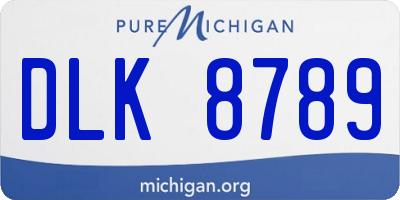 MI license plate DLK8789