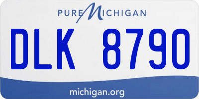 MI license plate DLK8790
