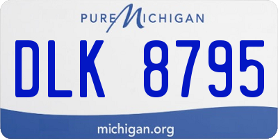 MI license plate DLK8795