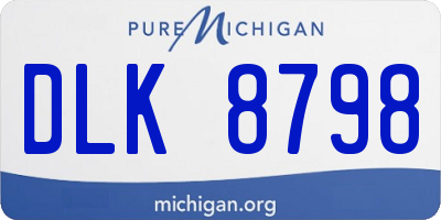 MI license plate DLK8798
