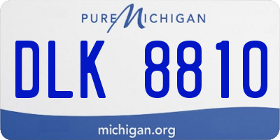 MI license plate DLK8810