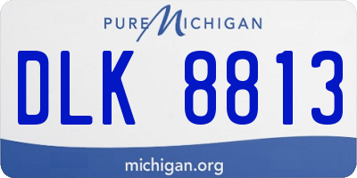 MI license plate DLK8813