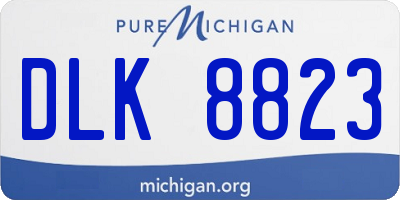 MI license plate DLK8823