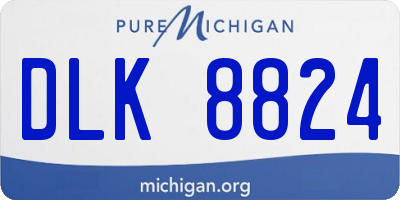 MI license plate DLK8824