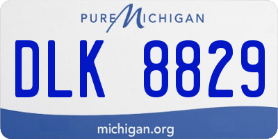 MI license plate DLK8829