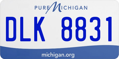 MI license plate DLK8831