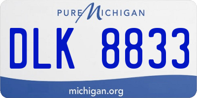 MI license plate DLK8833