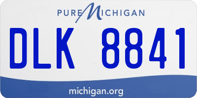 MI license plate DLK8841