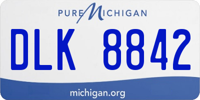 MI license plate DLK8842