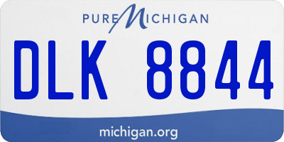 MI license plate DLK8844