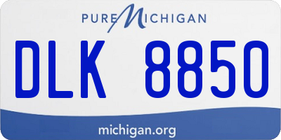 MI license plate DLK8850