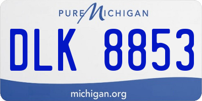 MI license plate DLK8853