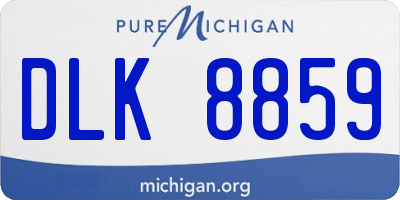 MI license plate DLK8859