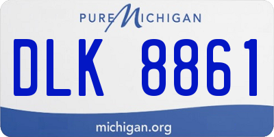 MI license plate DLK8861