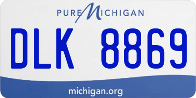 MI license plate DLK8869