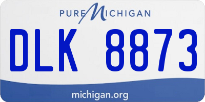 MI license plate DLK8873