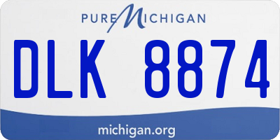 MI license plate DLK8874