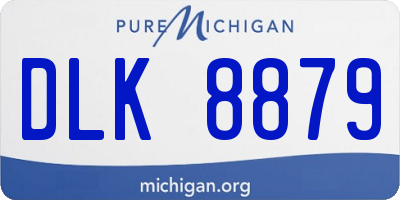 MI license plate DLK8879