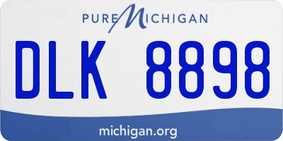 MI license plate DLK8898