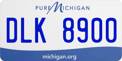 MI license plate DLK8900