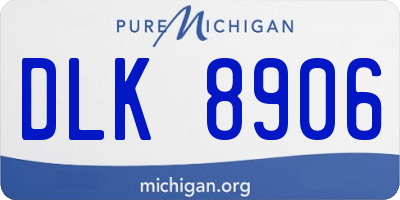MI license plate DLK8906