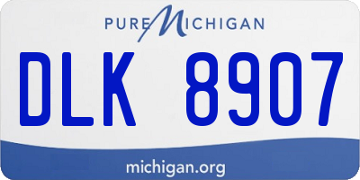MI license plate DLK8907