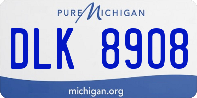 MI license plate DLK8908