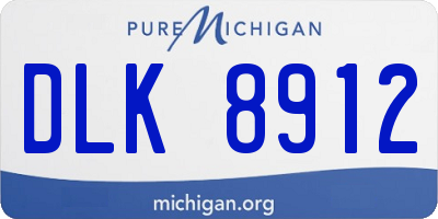 MI license plate DLK8912