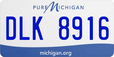 MI license plate DLK8916