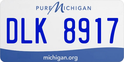 MI license plate DLK8917