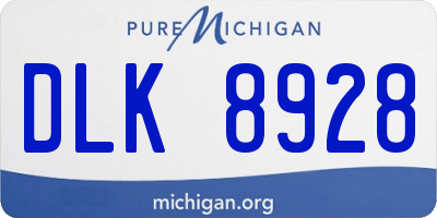MI license plate DLK8928